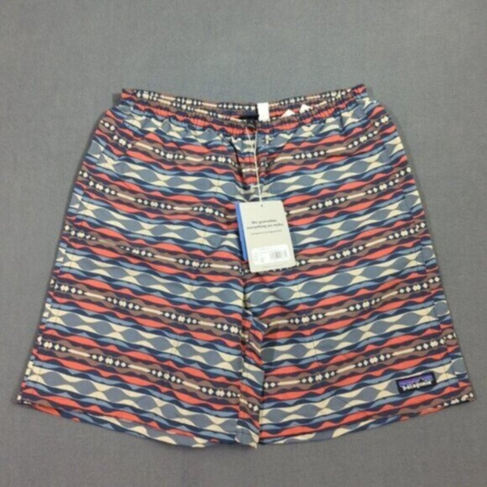 Patagonia Shorts Men's S Coast Highway Sumac Red Baggies Longs 7" Relaxed Fit